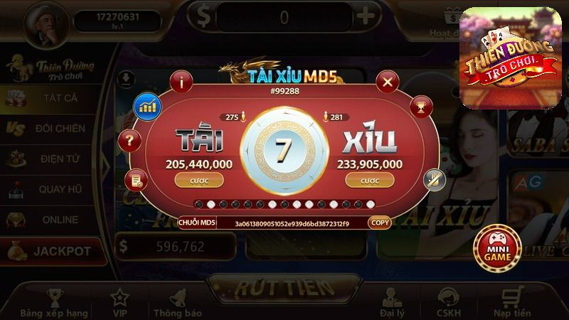 Game tài xỉu MD5 Thiên đường trò chơi