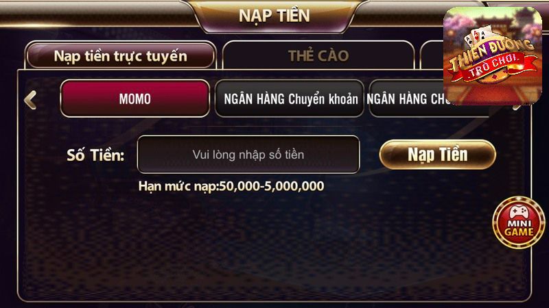 Nạp tiền để chơi game