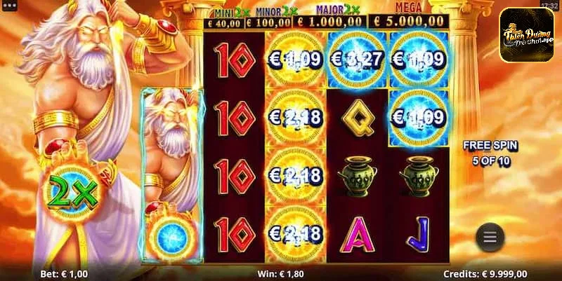 Slot Zeus lấy cảm hứng từ thần Zeus tối cao